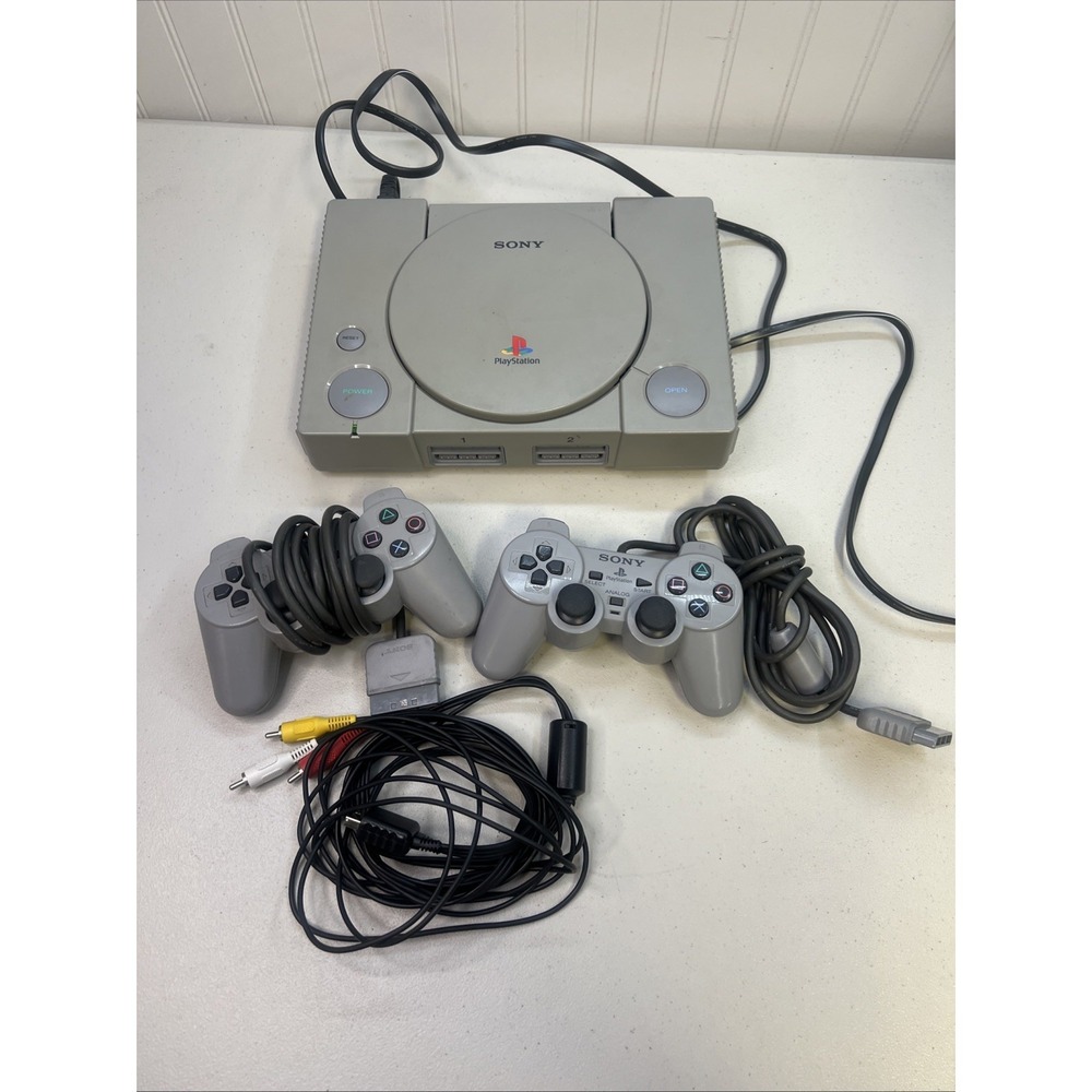 Sony PlayStation 1 PS1 SCPH-7501 Console System OEM Bundle - Tested and Works